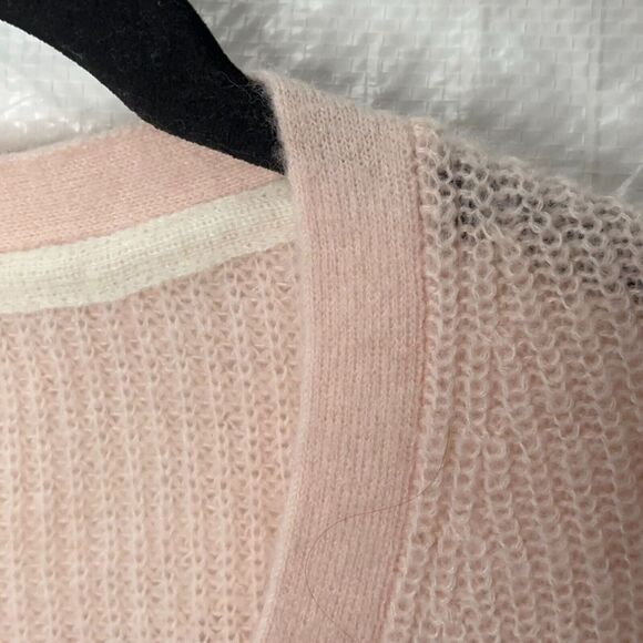Boden Cardigan Sweater Womens Sz Small Blush Pink Maggie Rhinestone Knit V Neck - Picture 4 of 10